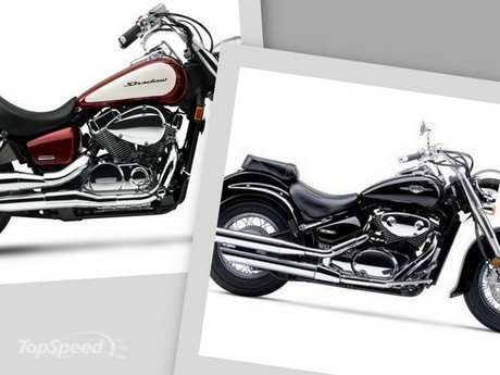 9. 2008 Suzuki Boulevard C50 and Honda Shadow 750 Aero